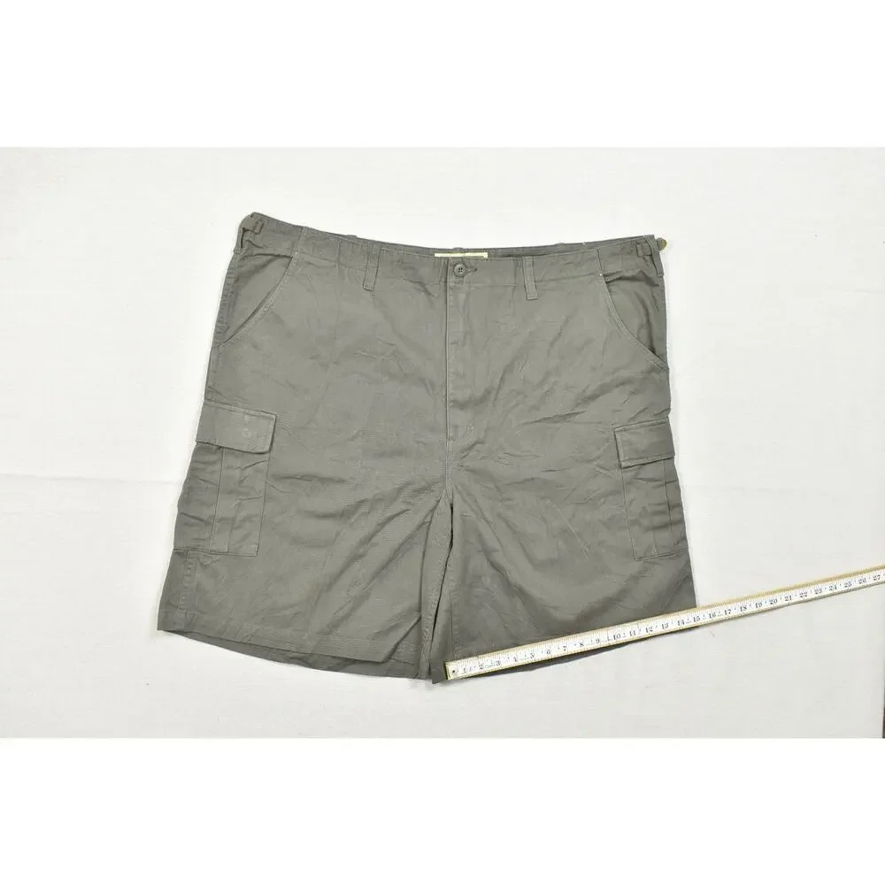 Cabela's Outdoors Men's Size 48 Cargo Shorts Gray 100% Cotton Heavy Duty Utility